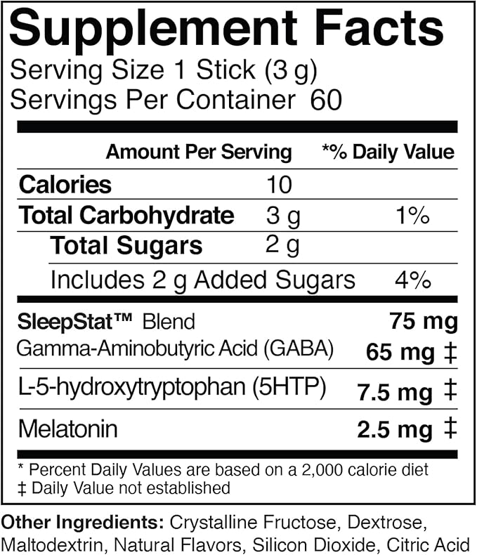 Dream Water Sleep Aid Supplement Drink; 5mg, GABA, 5-HTP; Zero 2.5 oz 12-Count