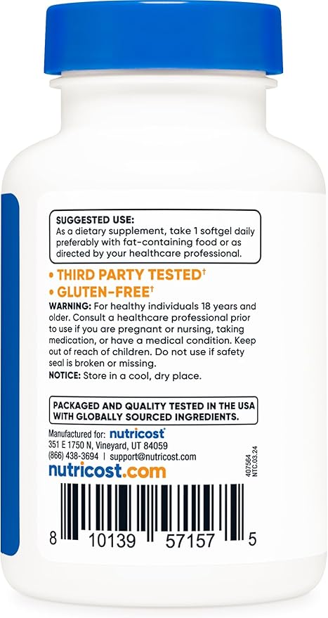 Nutricost Astaxanthin 12mg, 60 Softgels (2 Month