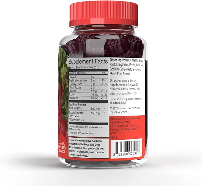 humanN SuperBeets Circulation Gummies 60 Count