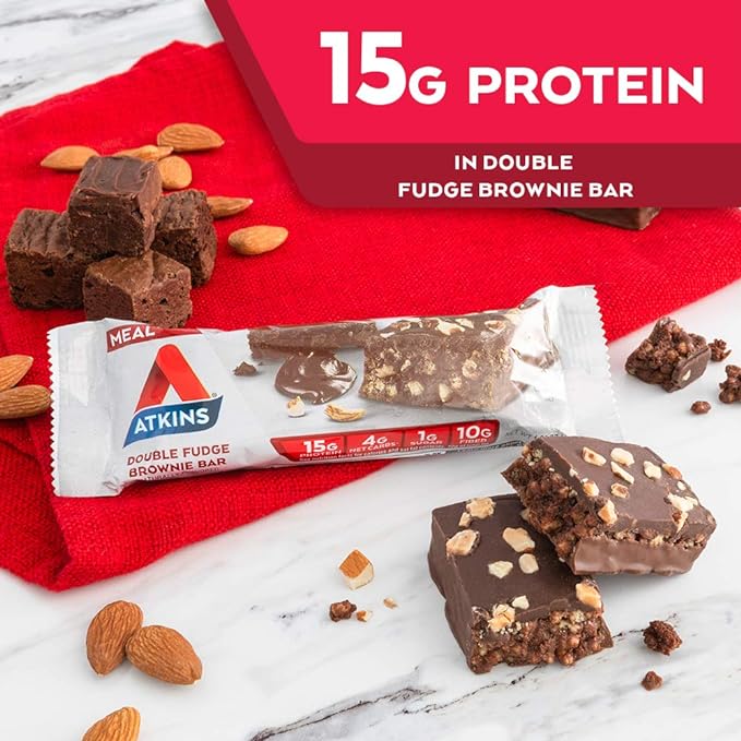 Atkins Chocolate Almond Butter Protein Meal 5 Count 15g Protein