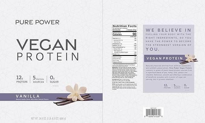 Dr. Mercola Vegan Protein Vanilla (690g), 30 Servings,