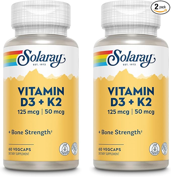 SOLARAY Vitamin D3 + K2, D