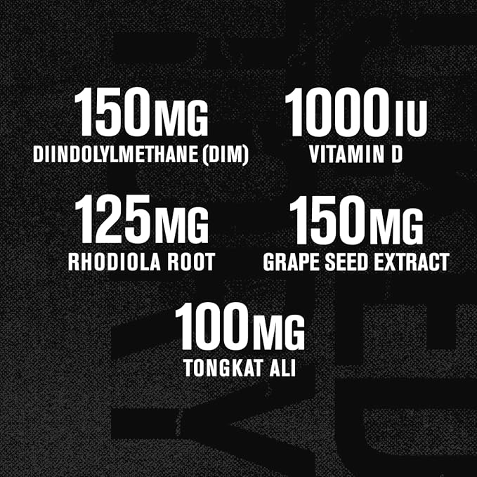 Androsurge Estrogen Blocker for Men - Natural Testosterone Booster for Men & Estrogen Metabolizer with Tongkat Ali, DIM, Long Jack & More - Test Booster & Muscle Builder - 120 Count