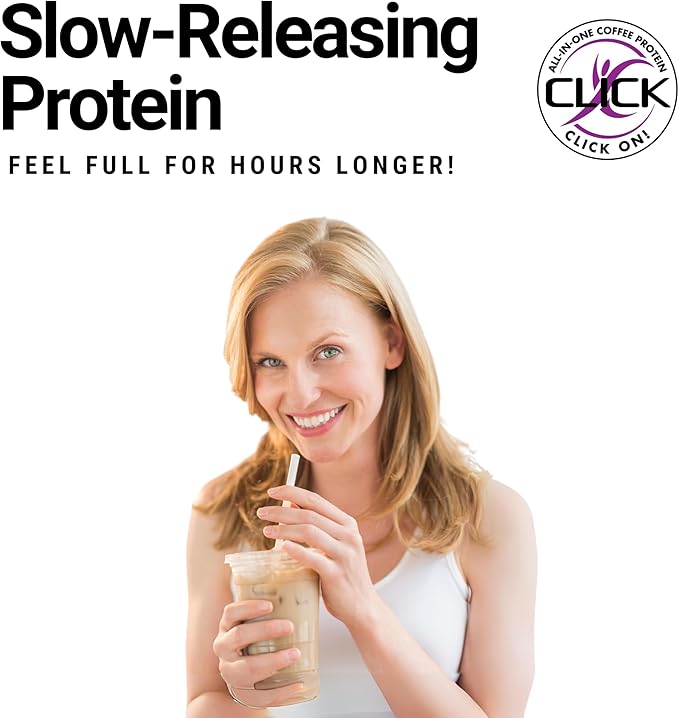 CLICK Coffee Protein Powder 16g Protein 23 Essential 150mg Caffeine