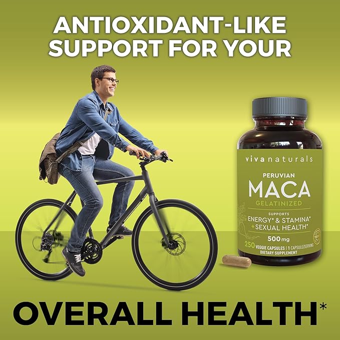 Peruvian Maca Root Supplement for Women 500mg - 250 Yellow
