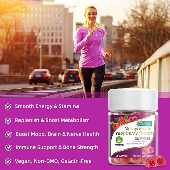 Methyl Folate B12 Complex Gummies Flavor.60 Gummies.30 Gummies.30 Day