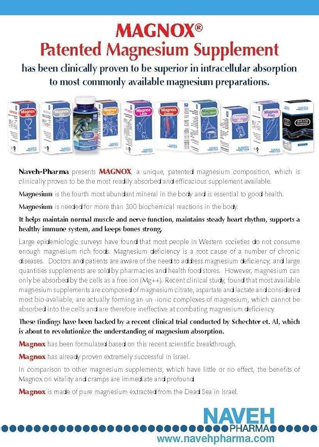 MAGNOX® 520 | Magnesium Supplement 520mg 3X More (60 Vegan