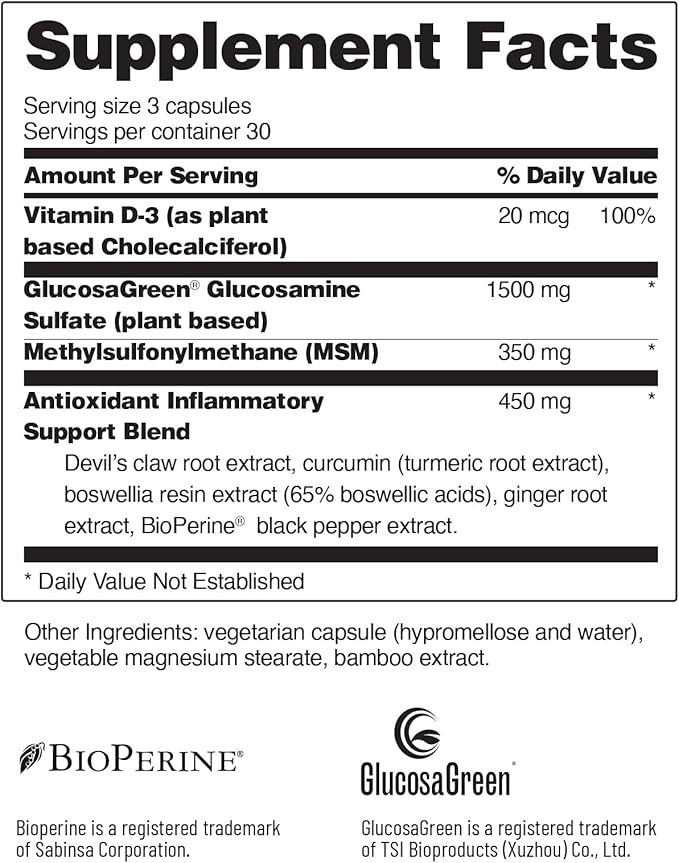Snap Supplements Joint Health Support Supplement, 90 Capsules