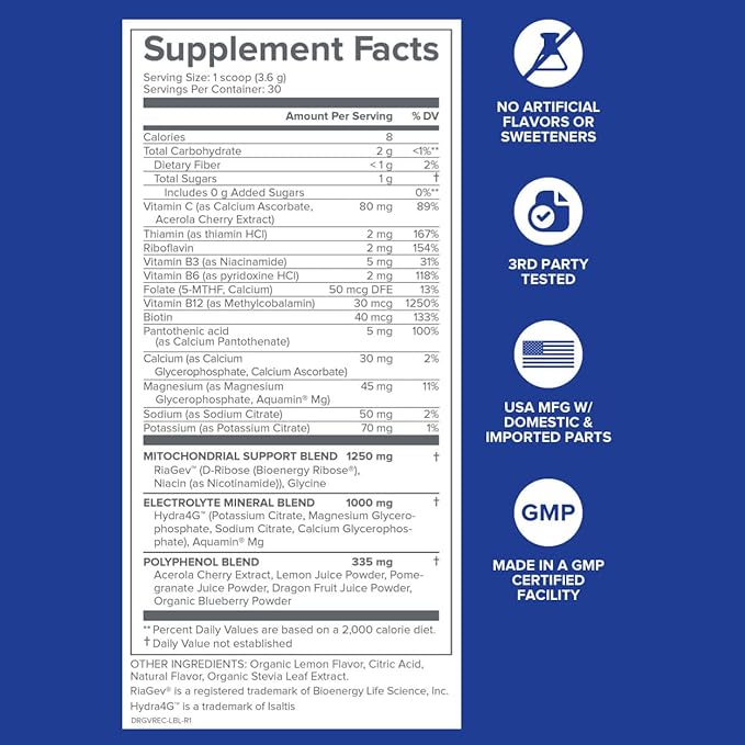 Gundry MD Vital Recharge Supplement Powder 30 Servings