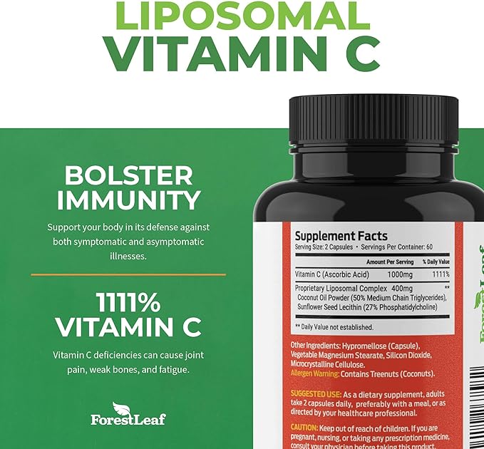 ForestLeaf Liposomal Vitamin C 1000mg Capsules 120 Vegan