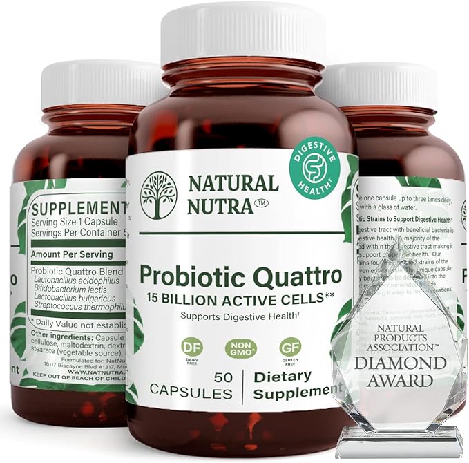 Natural Nutra Probiotic Quattro Supplement 50 Capsules