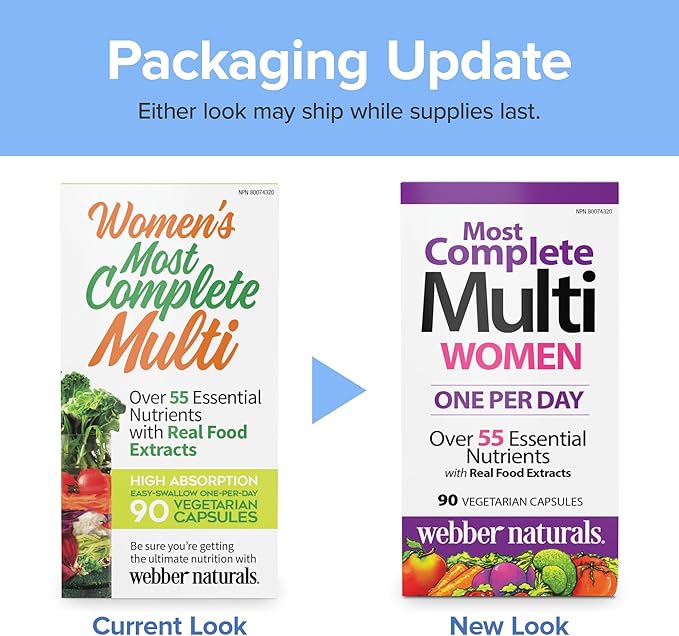 Webber Naturals Women's Most Complete Multi, 90 Vegetarian Capsules