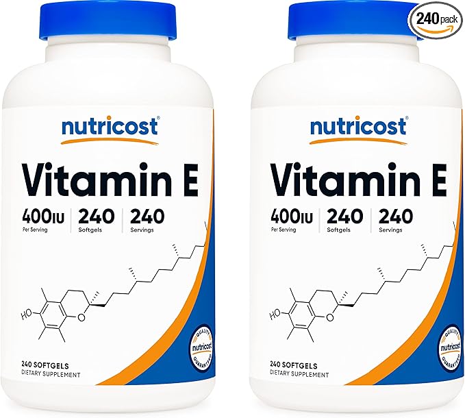 Nutricost Vitamin E 400 IU, 240 (2 Bottles)