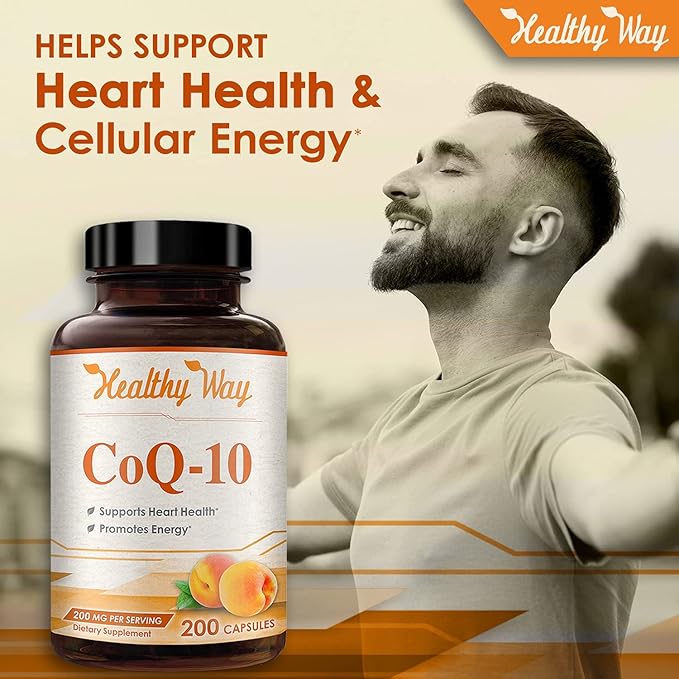Healthy Way CoQ10 200mg 200 Capsules