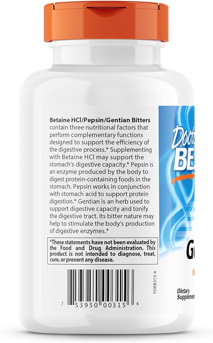 Doctor's Best Betaine HCI Pepsin & 360 Count 1)