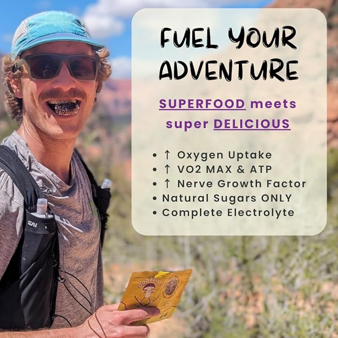ODD BALLS Organic Energy Balls Lemon - Superfood Mushroom Snack - Running, Cycling, Hiking - Gels, Bars Alternative - Lion's Mane Focus, Cordyceps Energy - Vegan, Gluten Free Snacks for Kids & Adults