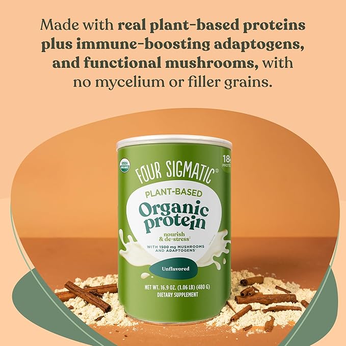 Four Sigmatic Organic Plant-Based Protein Powder 16.9 oz