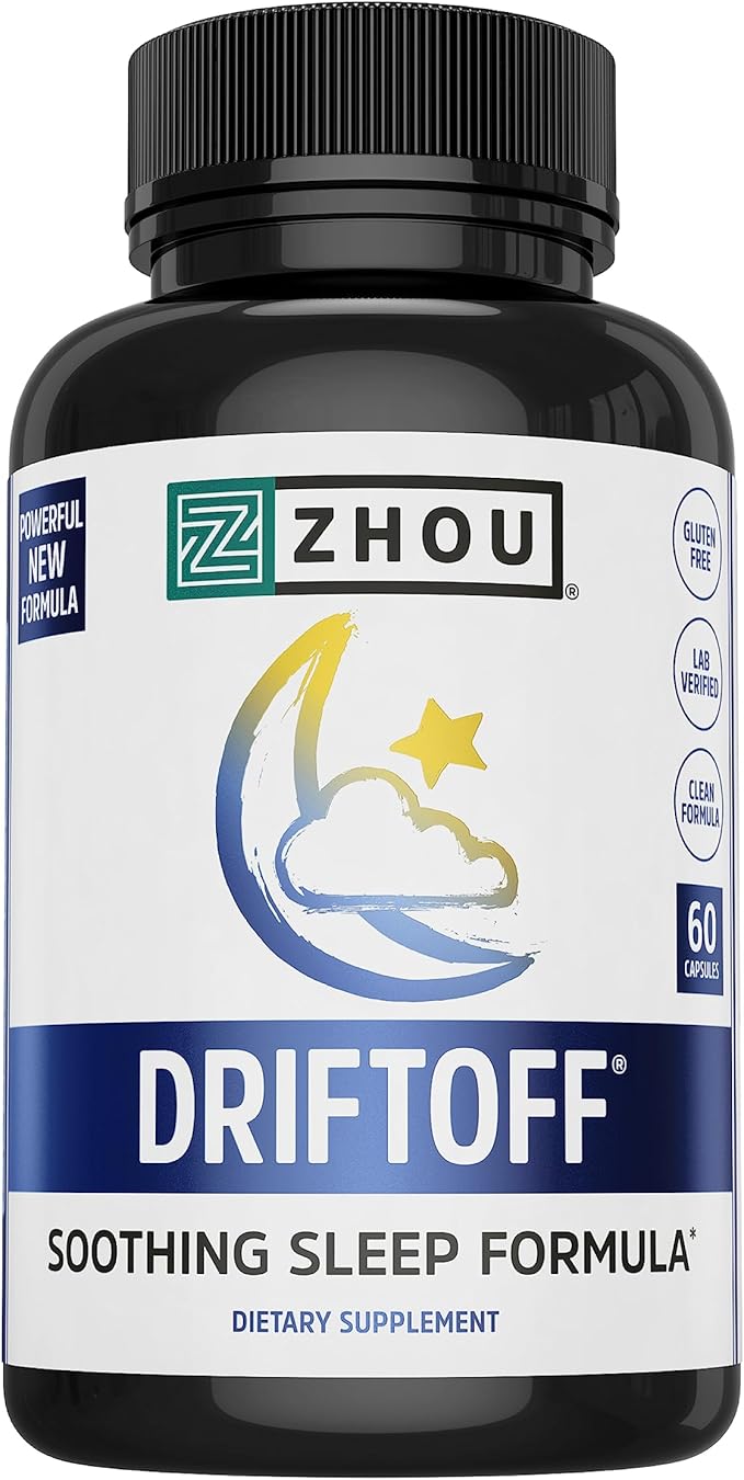 Zhou Drift Off Premium Sleep Aid 30 Servings, 60 Veggie