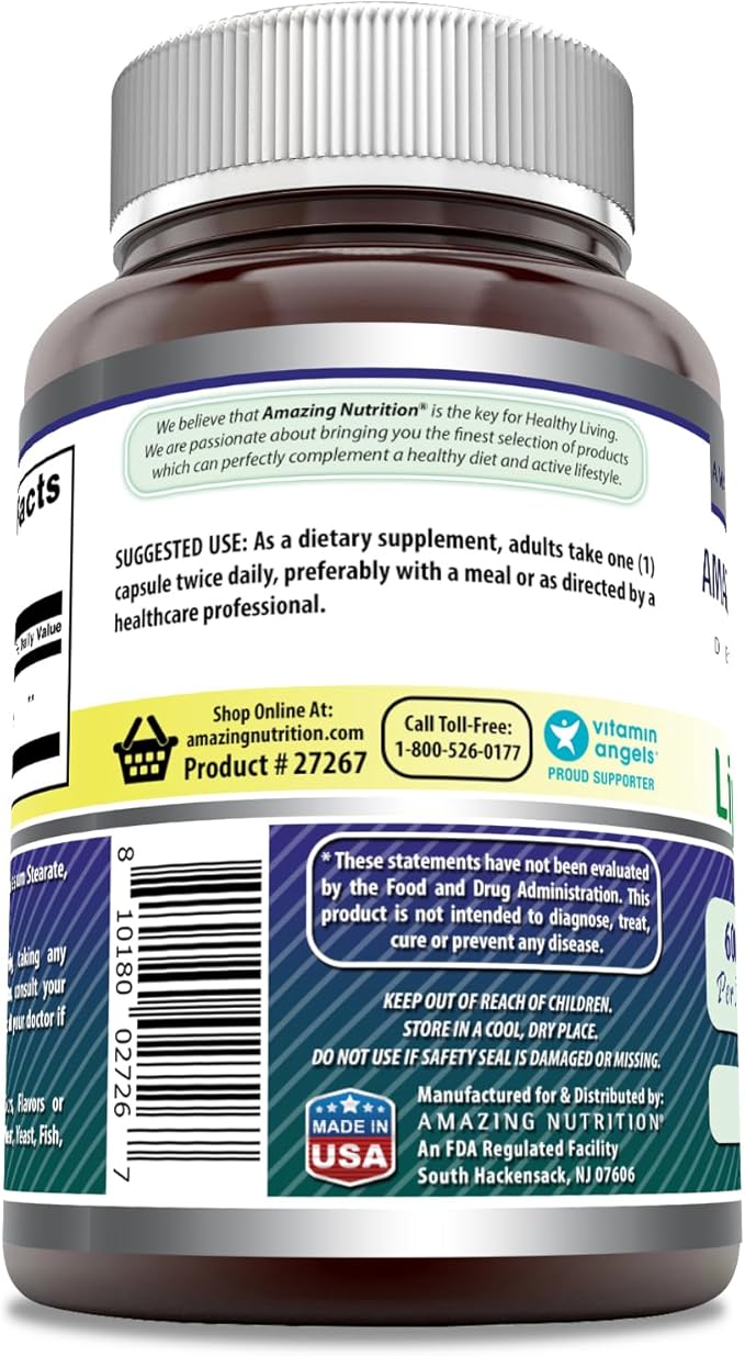 Amazing Formulas Alpha Lipoic Acid Supplement 600 Mg 60 Capsules