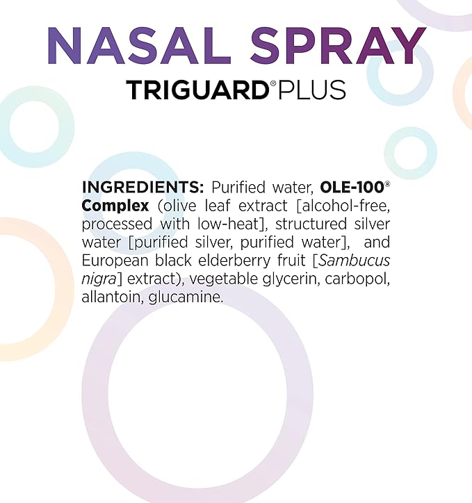 TriGuard Plus Colloidal Silver Nasal Spray 2 oz 60ml, Made