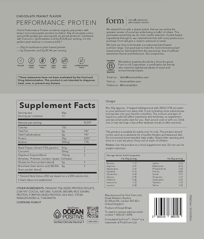 Form Performance Protein 30g of
