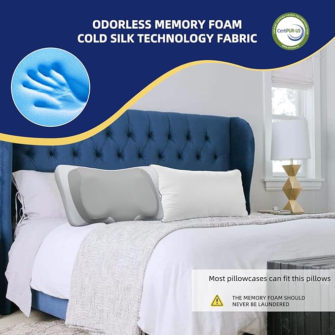 ABLEGRID Contour Memory Foam Cervical Pillow,FSA