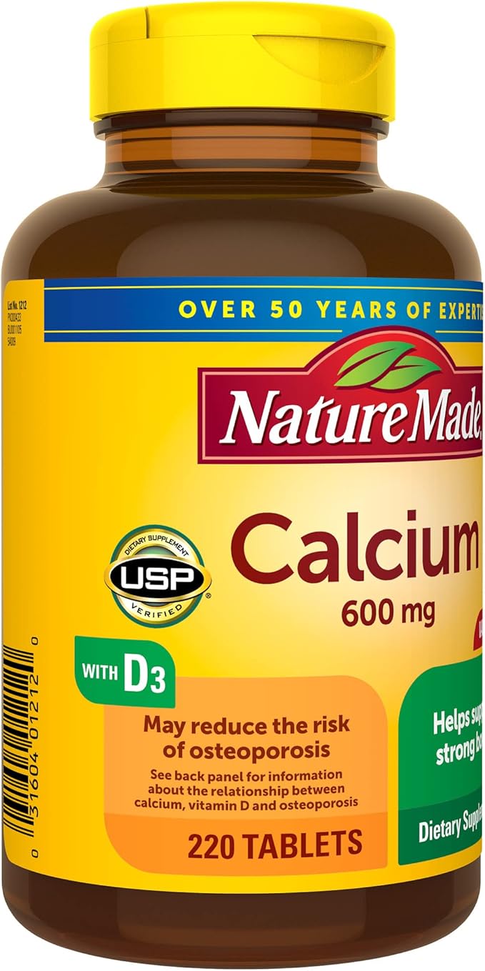 Nature Made Calcium 600 mg D3, Dietary 220 Tablets 1)