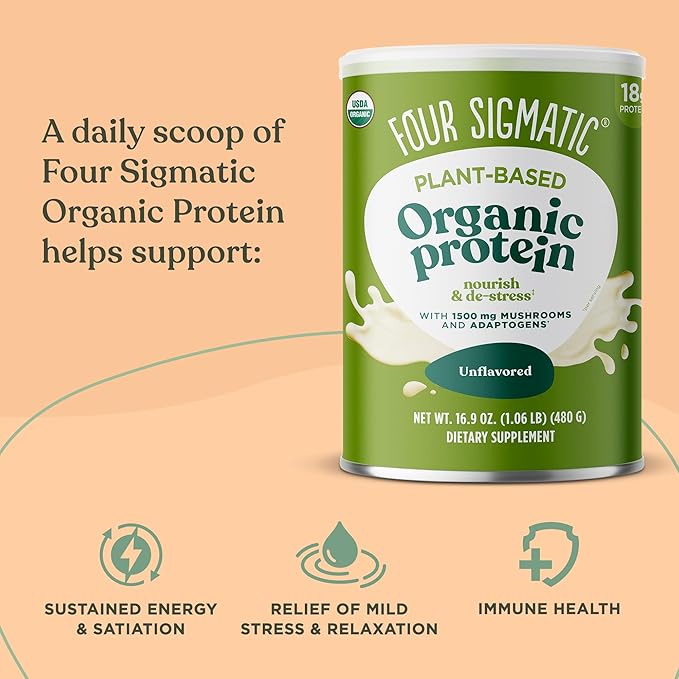 Four Sigmatic Organic Plant-Based Protein Powder 16.9 oz