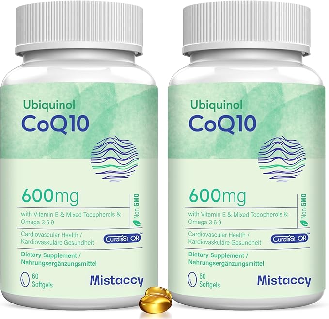 CoQ10 600mg Softgels CoQ10 Ubiquinol 3 6 6 9 9 | 120 Softgels
