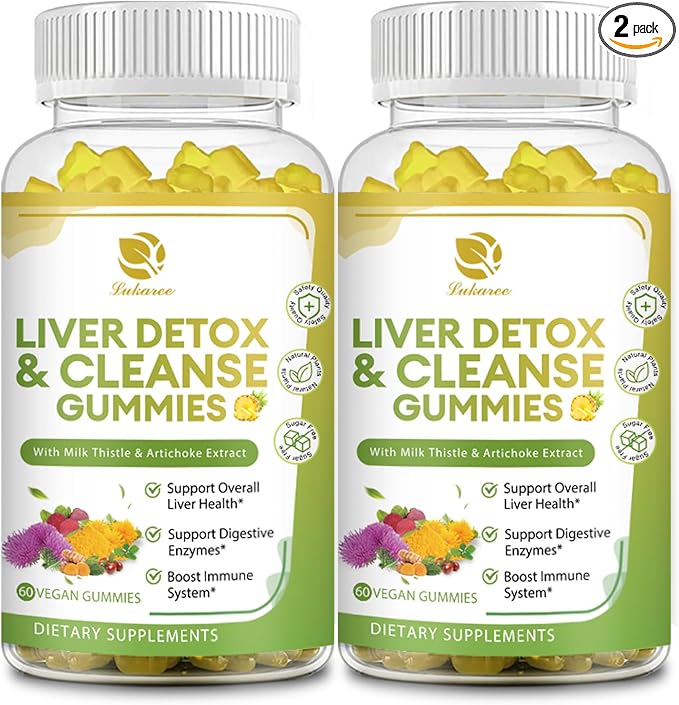Liver Cleanse Detox & Repair Gummies 24 Potent w/3000MG Milk -120 Count