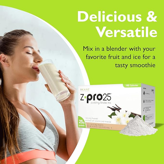 Z-Pro Vanilla Protein Drink Mix 25g Protein 14 Packets- ZPro25