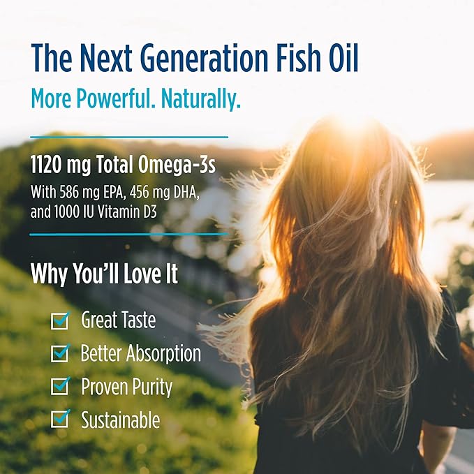 Nordic Naturals Ultimate Omega 2X Mini D3, Lemon 1120 mg Omega-3 + 1000 IU D3-60 Mini Omega-3 Fish 30 Servings