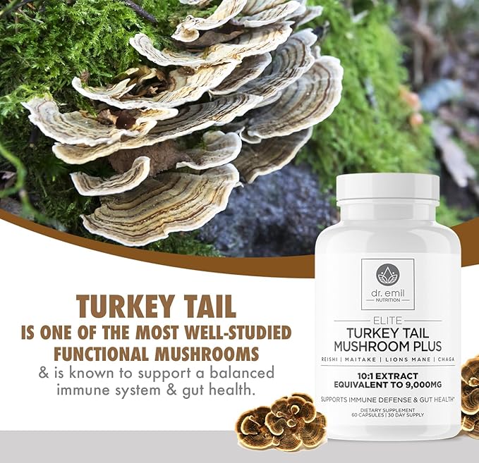 DR. EMIL NUTRITION Elite Turkey Tail Mushroom Plus Twin Pack