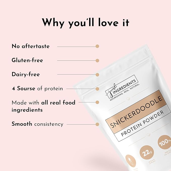 Just Ingredients Protein Powder 100% Grass 15 Serving 22g protein