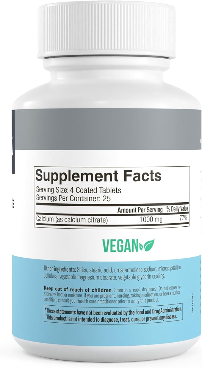 Freeda Calcium Citrate 1000mg per 1000mg Tablets (100 Ct)
