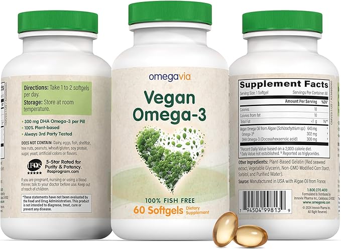 OmegaVia Vegan Omega-3 (2 PACK)