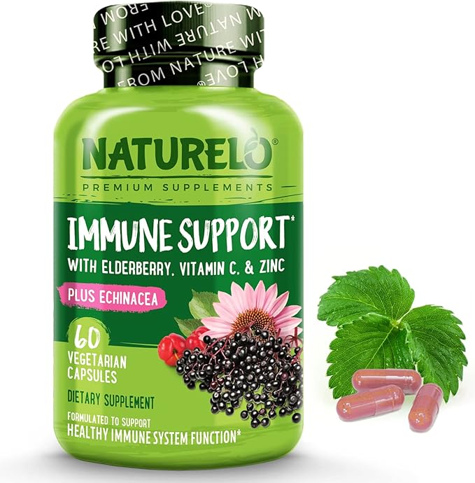 NATURELO Immune Support – Vitamin C, 60 Vegan