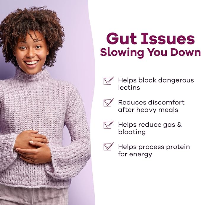 GOBIOTIX Lectin Defense - Lectin Blocker Supplement with MSM and Digestive Enzymes - Aids in Intestinal Health for Women and Men - Non-GMO + Gluten Free - 60 Capsules (2)