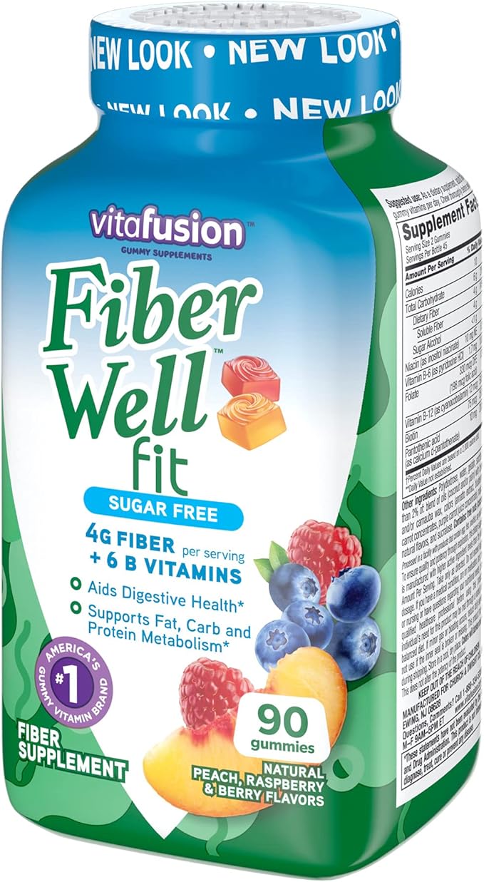 Vitafusion Fiber Well Fit Gummies Supplement, 90 Count