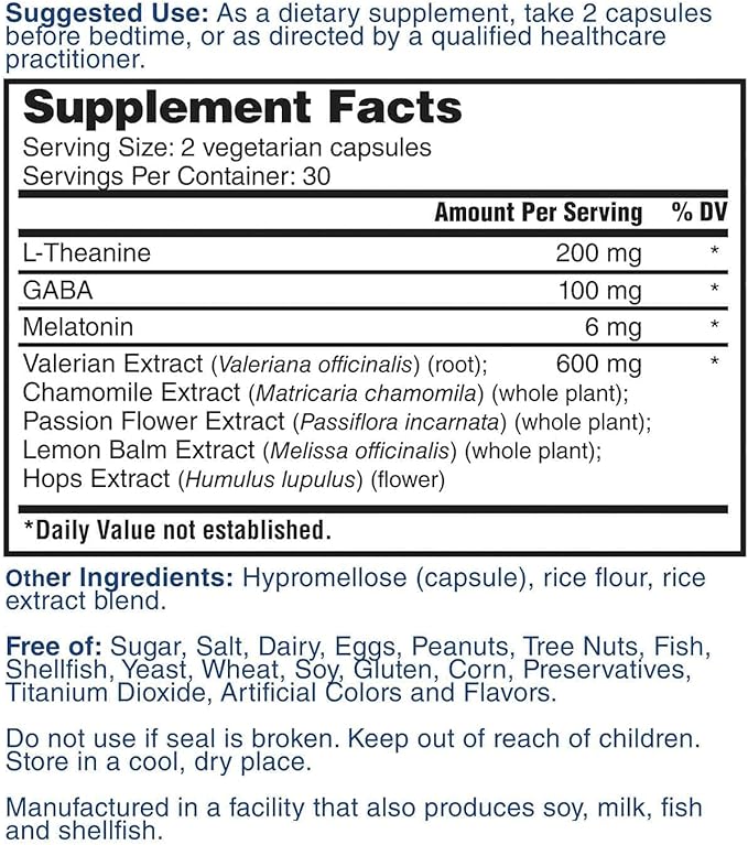 Nature's Lab Gentle Sleep Aid 60ct (30 Day