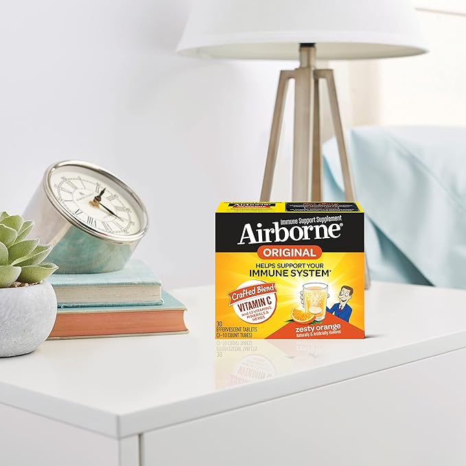 Airborne 1000mg Vitamin C with Zinc, 30 Fizzy