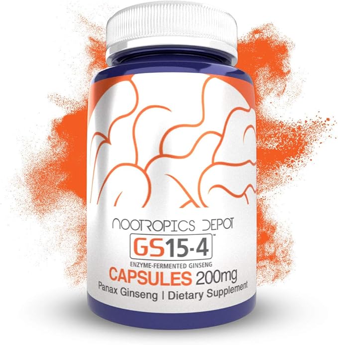 Nootropics Depot GS15-4 Panax Ginseng Extract Capsules 200mg | 30 Count