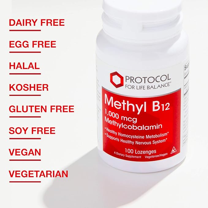 Protocol Methyl B12 1,000mcg B12 for 100 Lozenges