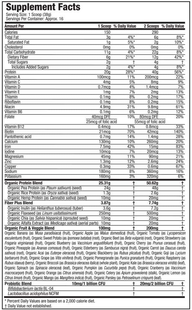 Meal Replacement Shake, Organic 1.3 Pounds