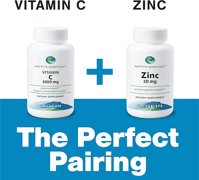 Earth's Splendor Vitamin C 1000 mg (100 Caplets, 3+ Month 2 Pack