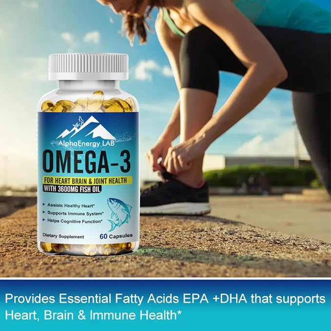 LAB Omega-3 with Triple Strength 3600MG Pollock-60 Softgels-