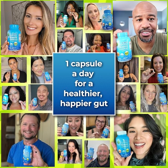 Probiotics with Digestive Enzymes and Prebiotic 3-In-1 Vegan 60 count