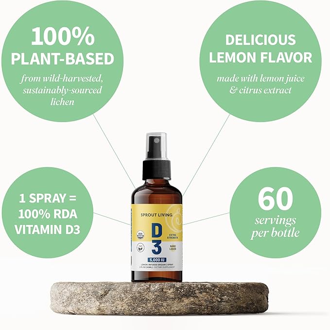 Sprout Living Organic Vitamin D3 5000 (2 FL 60 Servings)