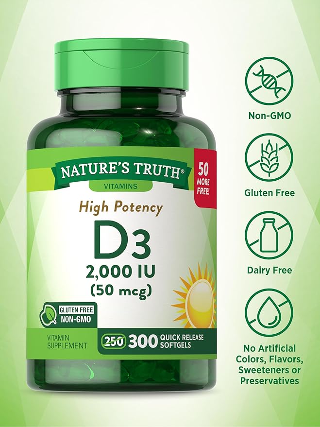 Vitamin D3 2000 IU 300 Softgels