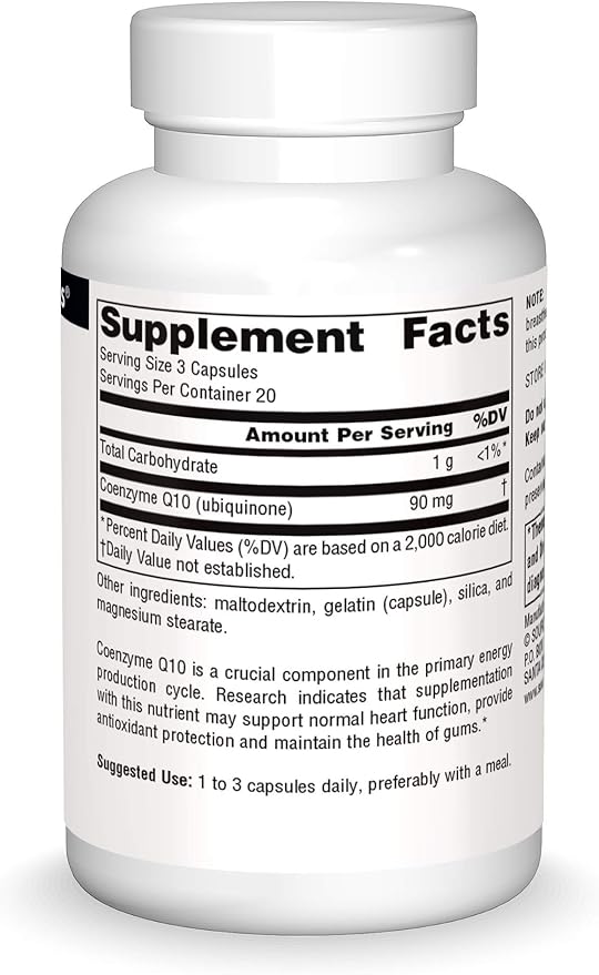 Source Natural Coenzyme Q10 Antioxidant Support 30 mg 60 Capsules